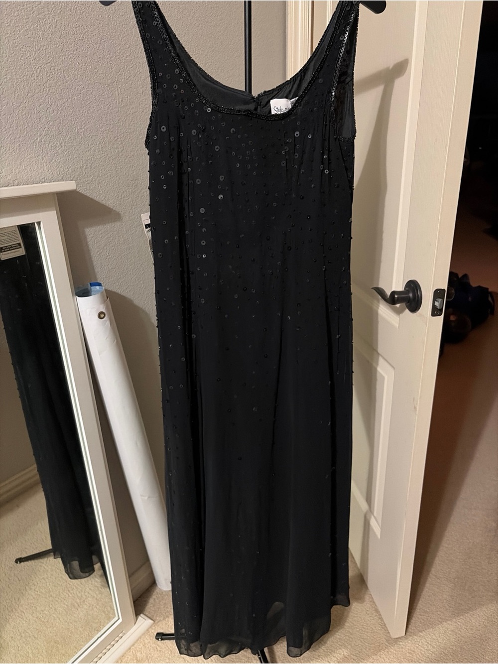 New Y2K Newport News Black sequin Evening Dress